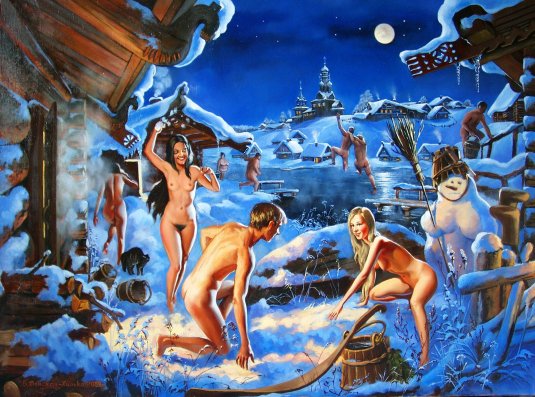 Ебля русских девок на природе