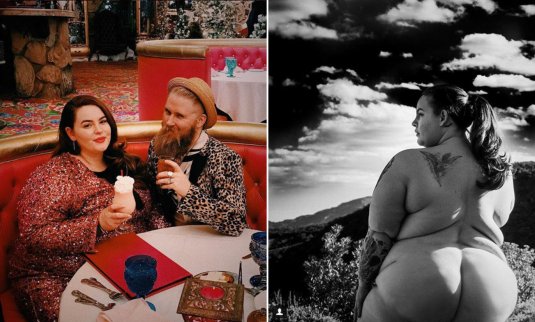 Тесс Холидей без бюстгальтера