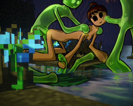 Майн крафт хёнтай КРИПЕР девушка