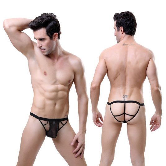 Мужской член в стрингах