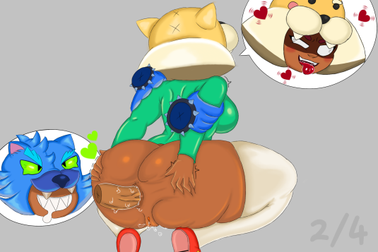 БРАВЛ старс rule34 Леон и Сэнди