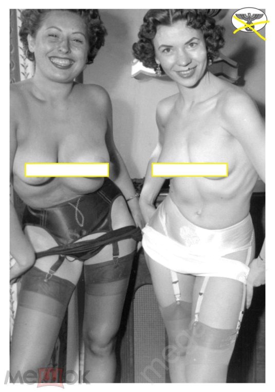 Голые ретро черно-белый немки