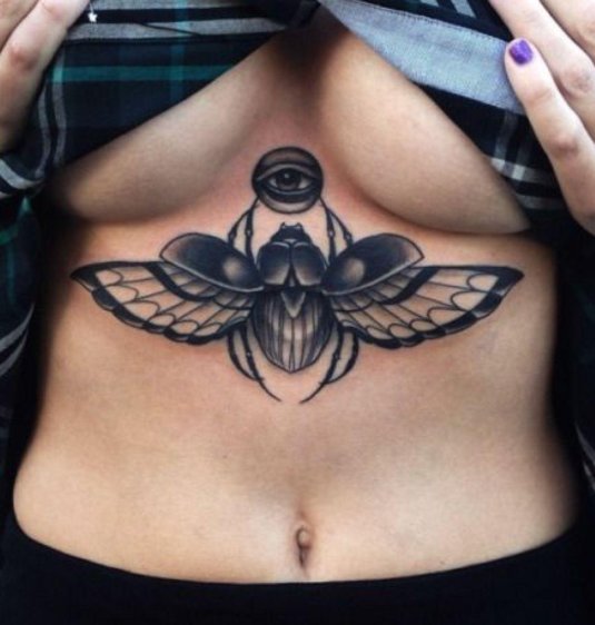 Жук скарабей тату