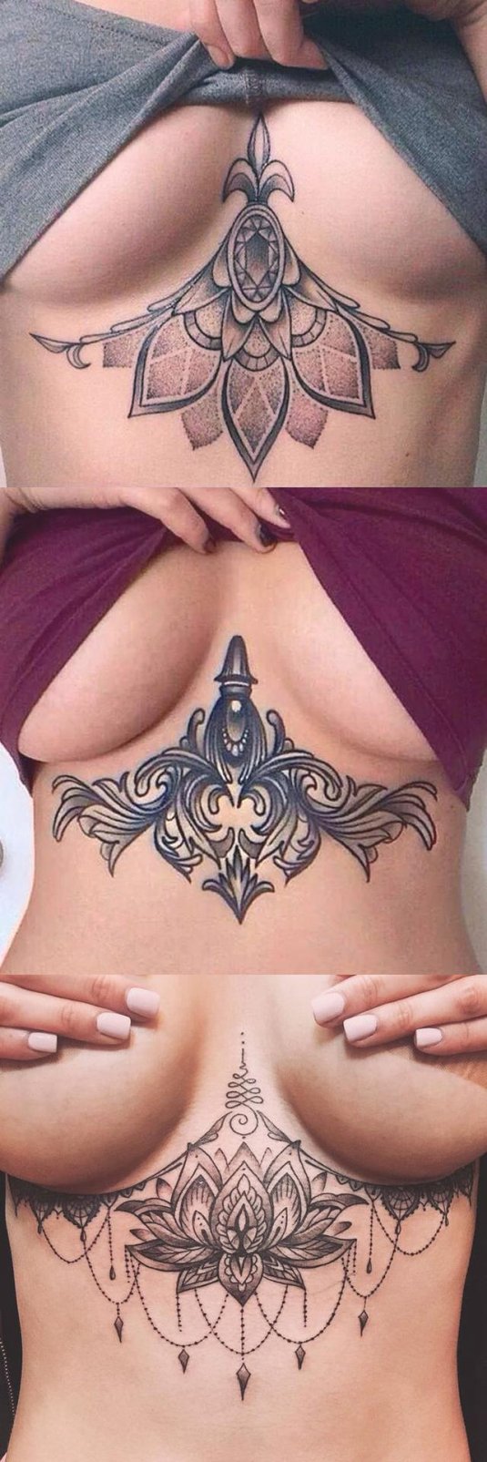 Тату под грудь