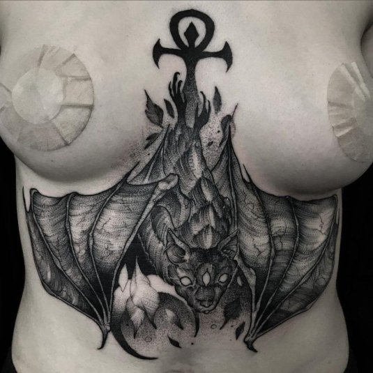 Тату летучая мышь