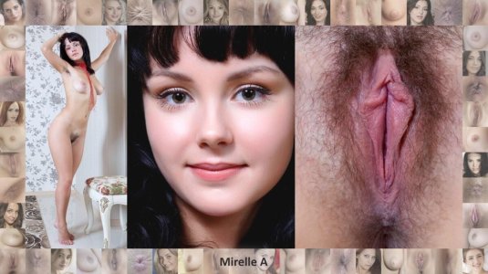 Волосатая вагина и лицо девушки