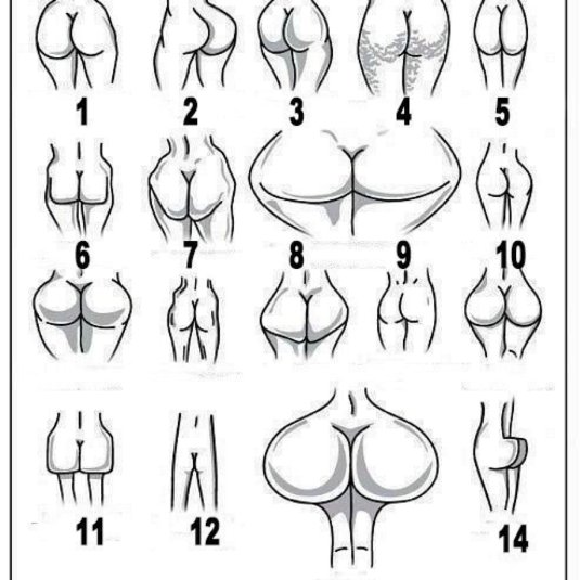 Форма женских ягодиц