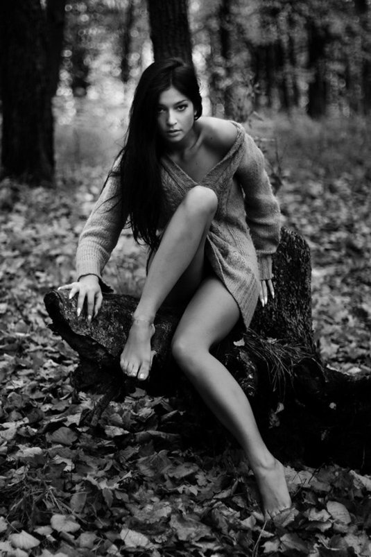 Фотосессия в осеннем лесу