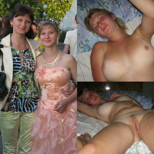 Одетые и раздетые мать и дочь