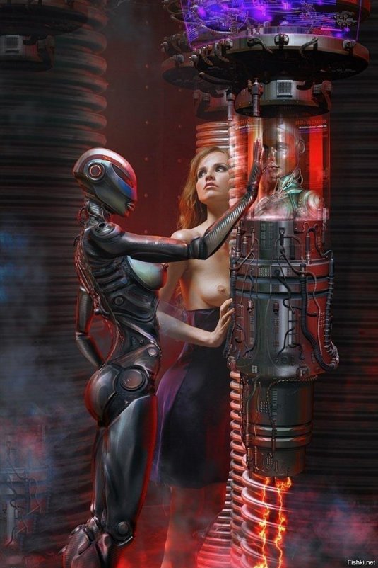 Девушка киборг арт