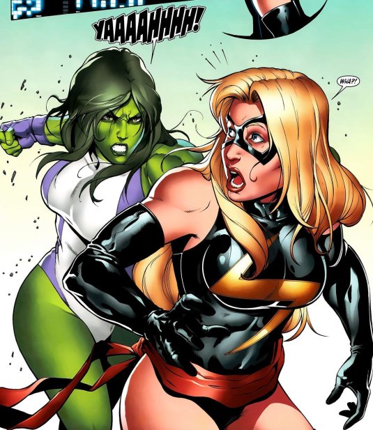 Кэрол дэнверс против женщины халк