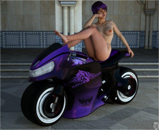 Девушка на мотоцикл