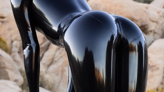 Девушки в лосинах из латекса