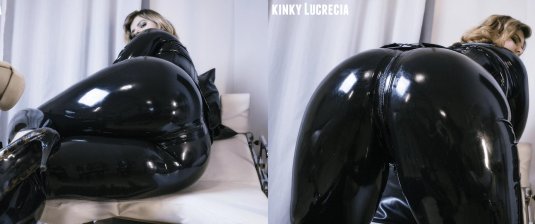 Попа в латексе