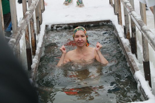 Прорубь на крещение