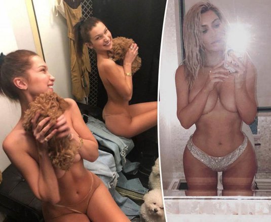 Джиджи и белла хадид голые