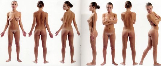 Голая женщина вид спереди