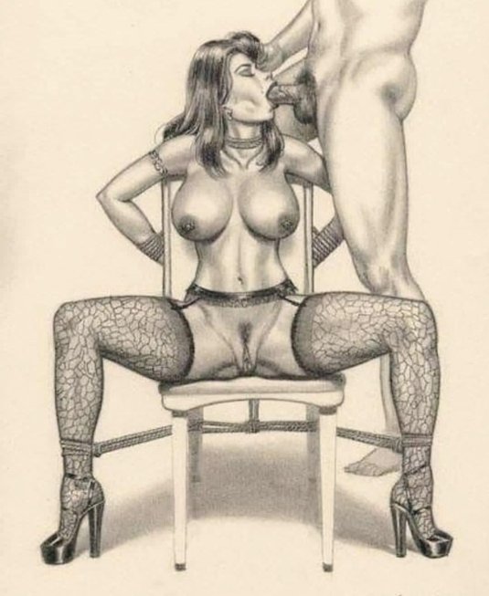 Голые в чулках рисунки порно.
