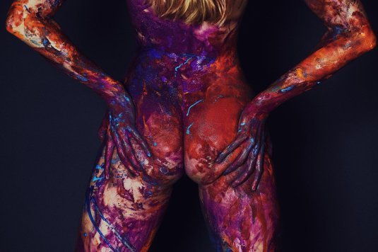 Фотосессия ню в краске