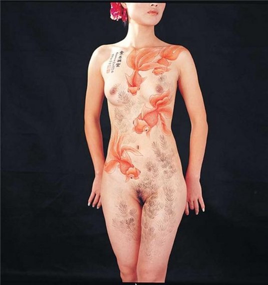 Голые бодиарт