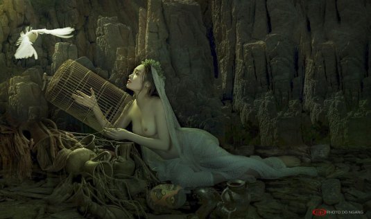 Художник duong quoc dinh лотос