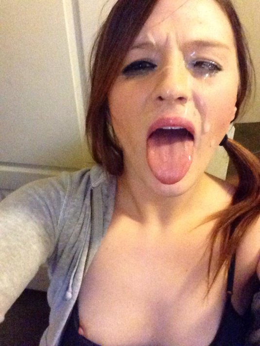 Селфи сперма на лице