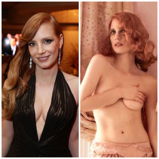 Джессика честейн сиськи