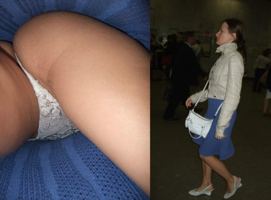 Под юбкой подсмотренное крупно