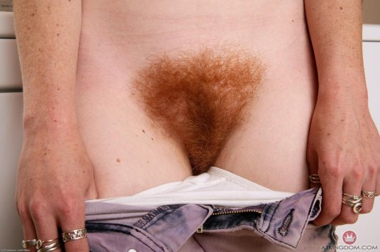 Волосатая вагина с рыжими волосами