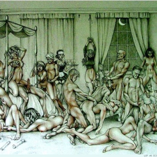 Эротические иллюстрации оргий