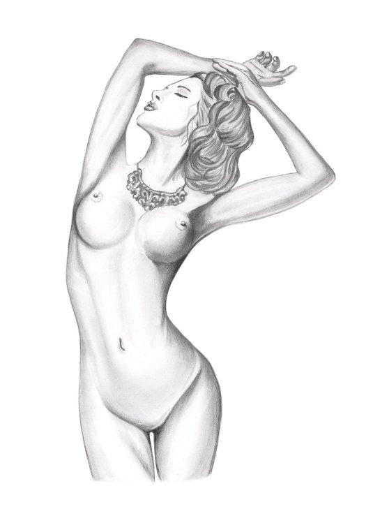 Рисунки карандашом голых женщин