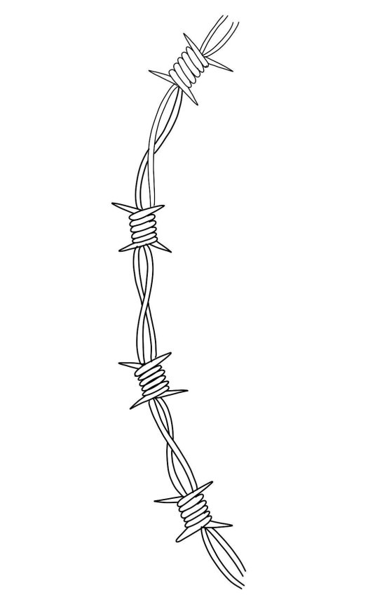 Колючая проволока эскиз