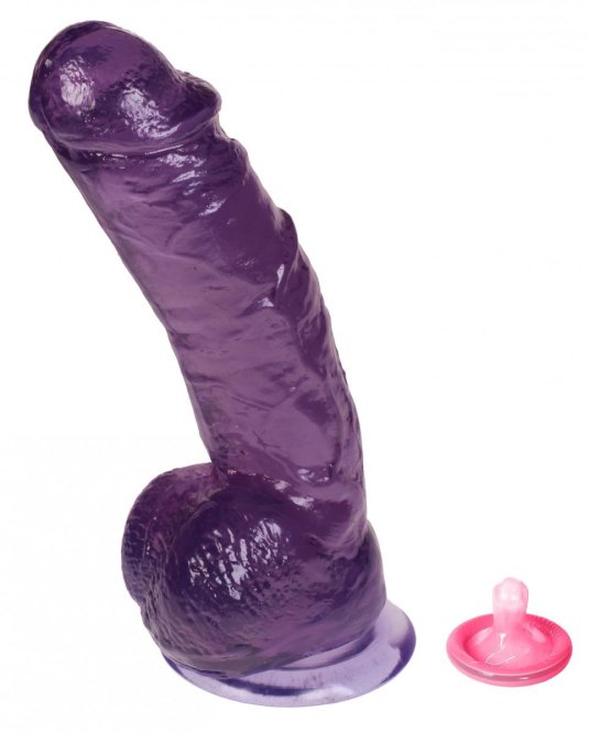 Фиолетовый фаллос на присоске