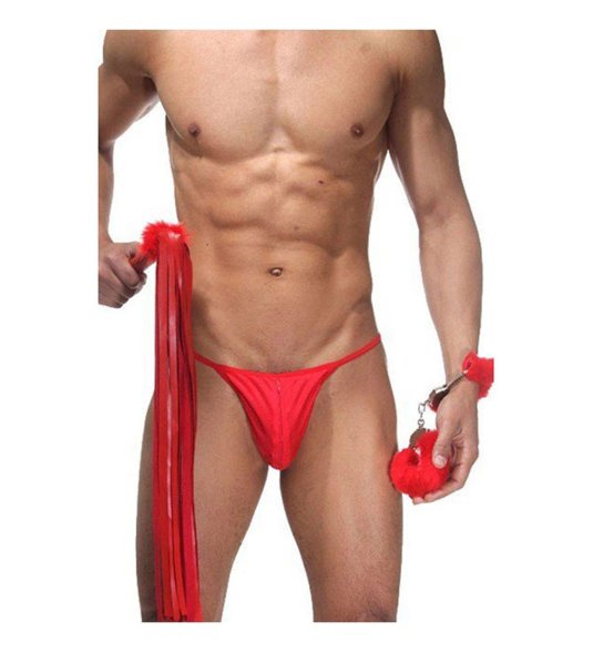 Трусы мужские стринги красные