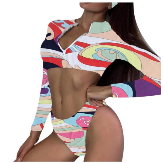 Раздельный купальник с длинными рукавами