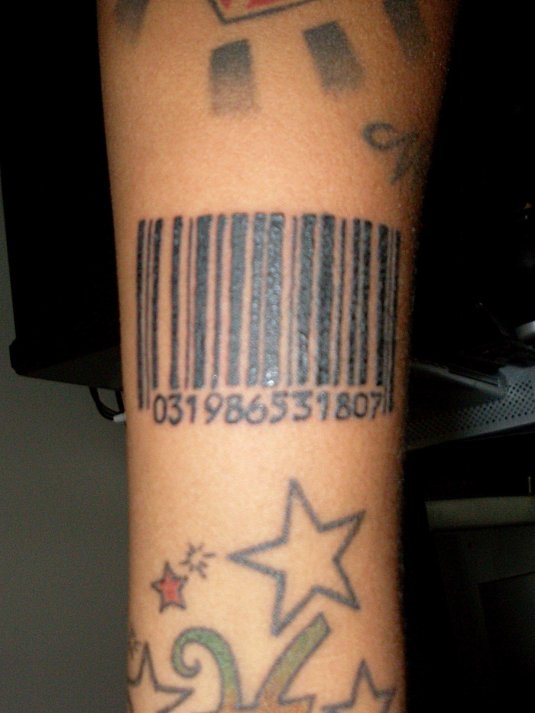 Тату штрих код