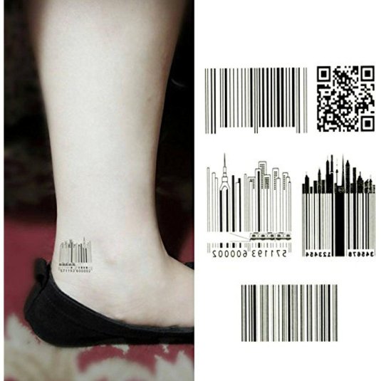 Штрих код тату