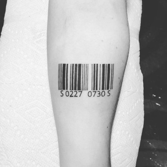 Штрих код тату
