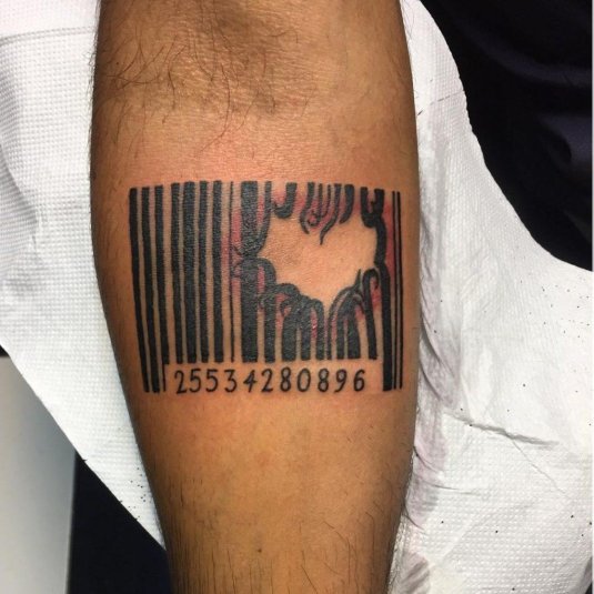 Тату штрих код