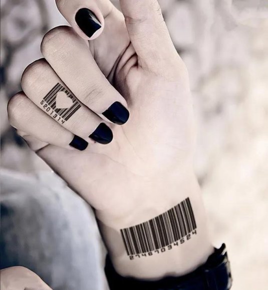 Тату штрих код