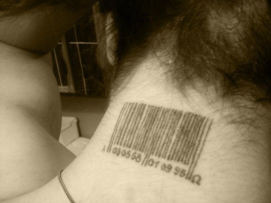 Тату штрих код