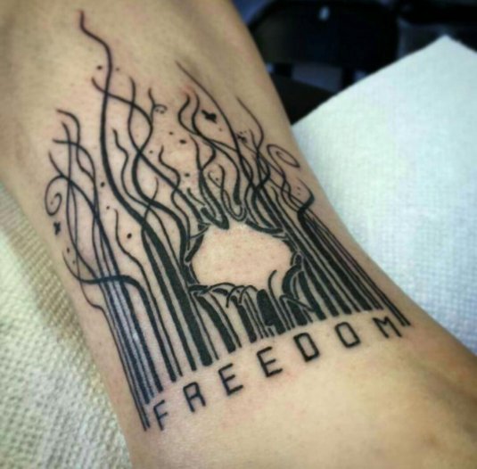 Тату штрих код