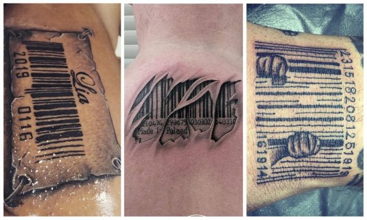 Татуировка штрих код