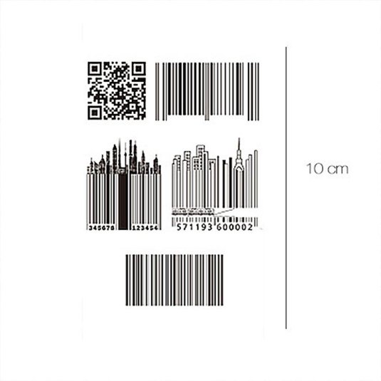 Штрих код тату эскиз