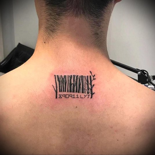 Тату штрих код