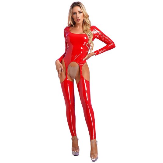 Женский латексный костюм