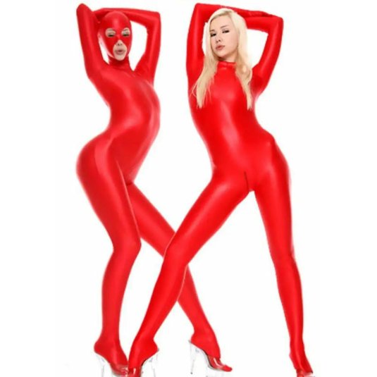 Спандекс зентай костюм красный