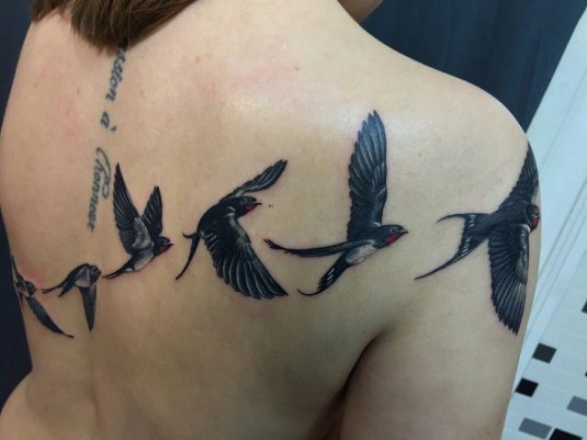 Татуировка птица