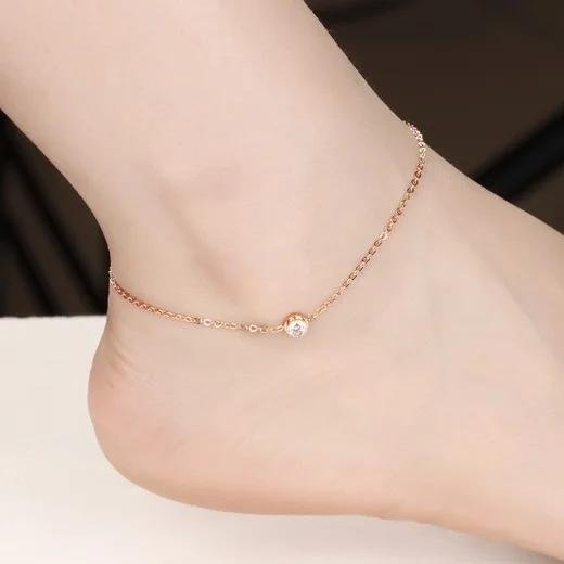 Анклет на ногу золото