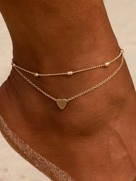 Золотой браслет на ногу женский